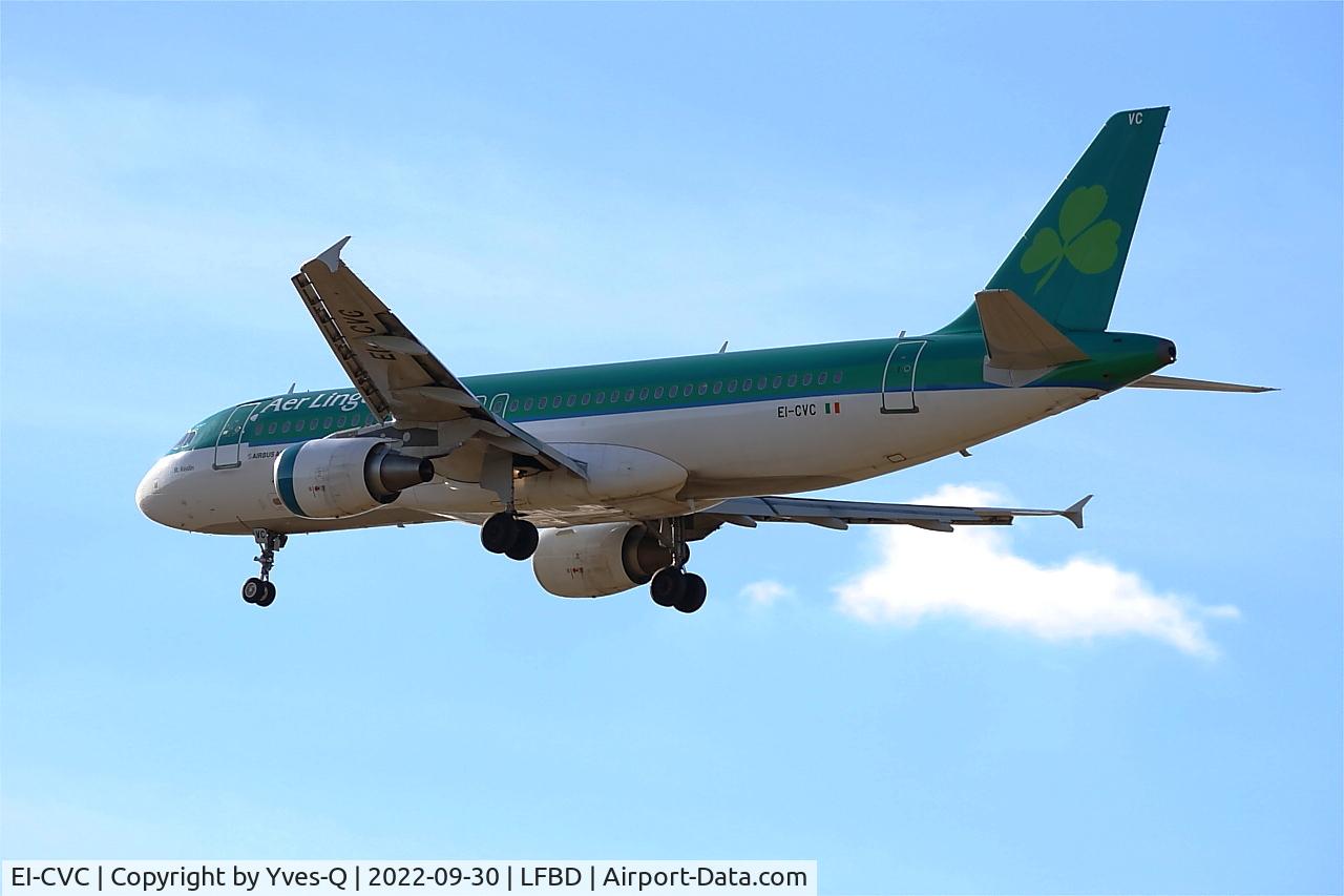 EI-CVC, 2001 Airbus A320-214 C/N 1443, Airbus A320-214, On final rwy 23, Bordeaux Mérignac airport (LFBD-BOD)