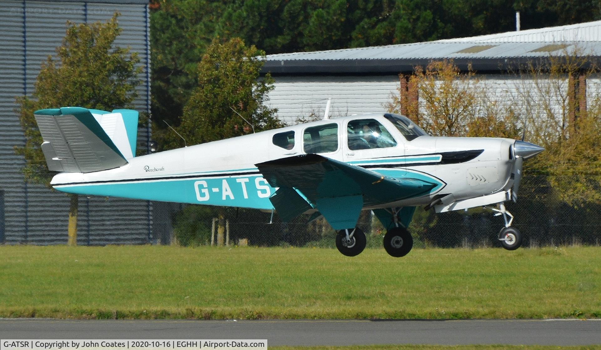 G-ATSR, 1959 Beech M35 Bonanza C/N D-6236, Training approach to 08