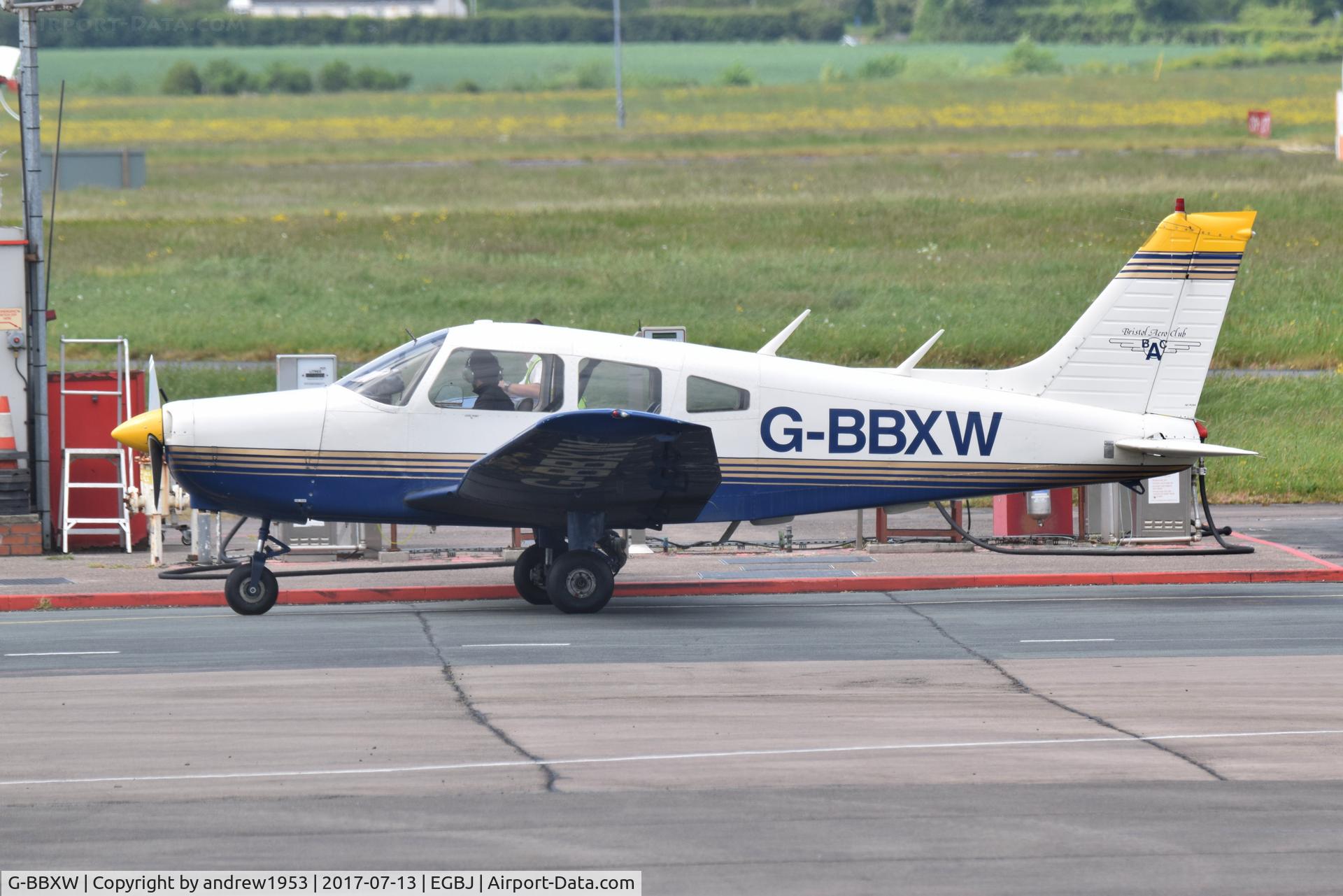 G-BBXW, 1973 Piper PA-28-151 Cherokee Warrior C/N 28-7415050, G-BBXW at Gloucestershire Airport.