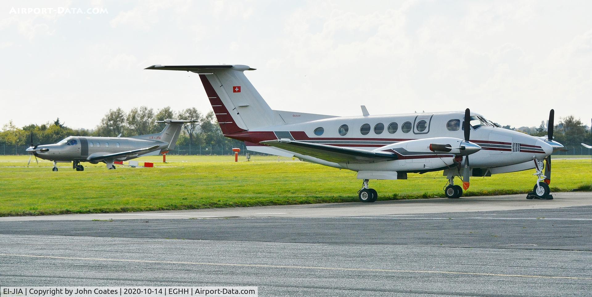 EI-JIA, 1979 Beech 200 Super King Air C/N BB-451, At BAS as LX-JFA taxies past