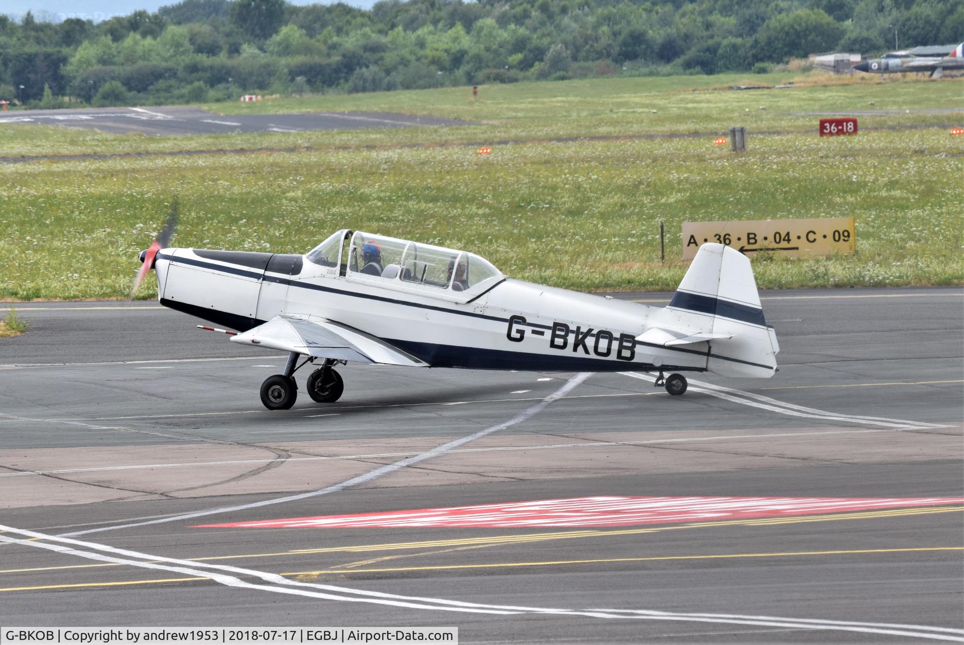 G-BKOB, 1962 Zlin Z-326 Trener Master C/N 757, G-BKOB at Gloucestershire Airport.