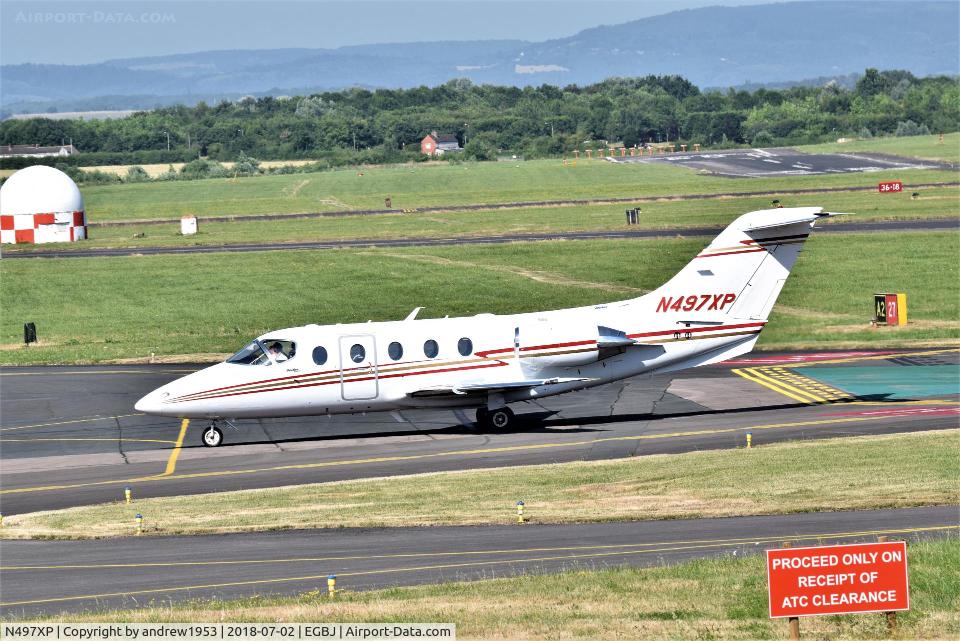 N497XP, 2006 Raytheon 400A BeechJet C/N RK-497, N497XP at Gloucestershire Airport.