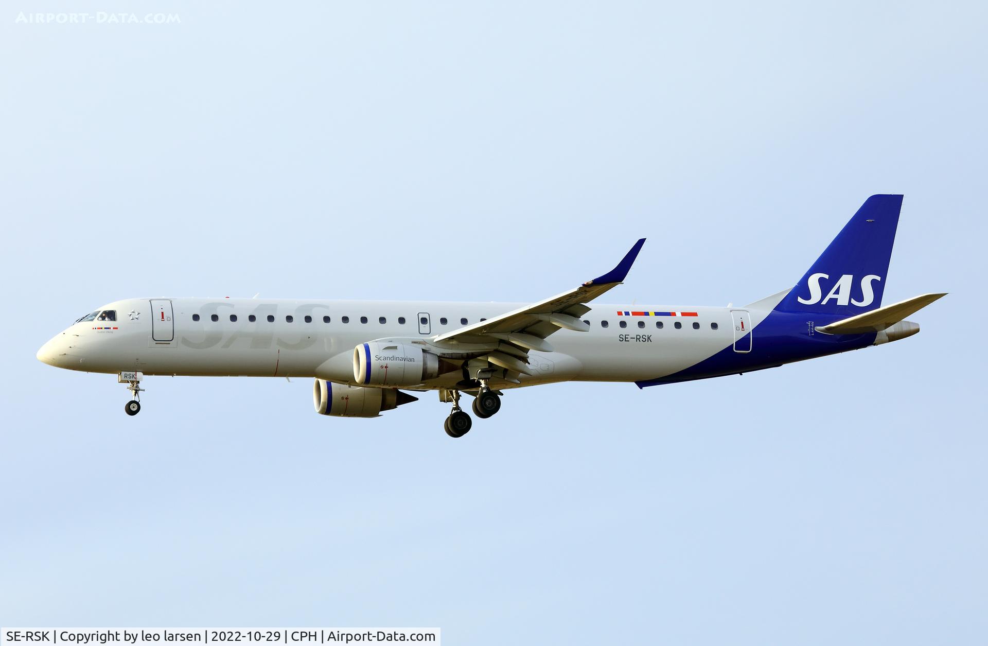 SE-RSK, 2007 Embraer 195LR (ERJ-190-200LR) C/N 19000120, Copenhagen 29.10.2022