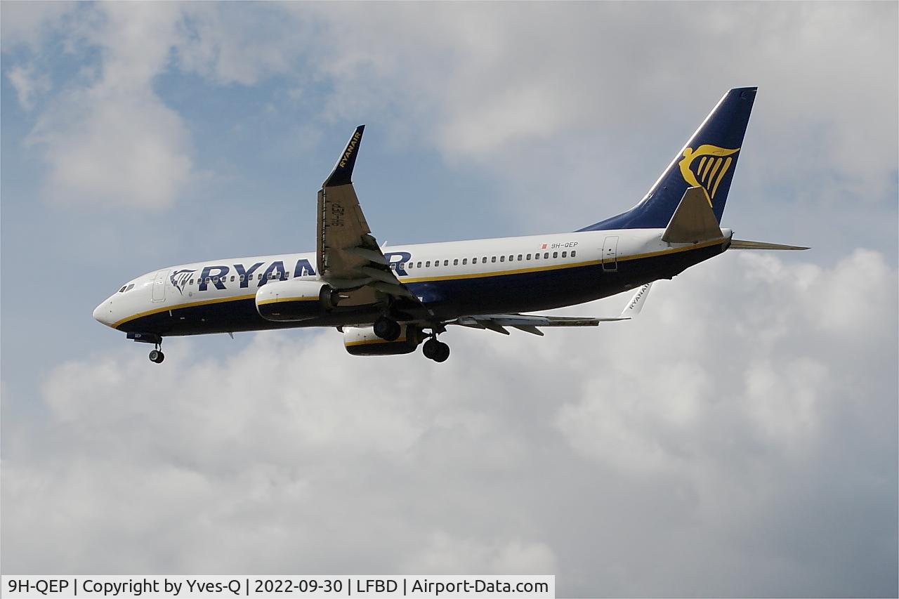 9H-QEP, 2018 Boeing 737-8AS C/N 44834, Boeing 737-8AS, On final rwy 23, Bordeaux Mérignac airport (LFBD-BOD)
