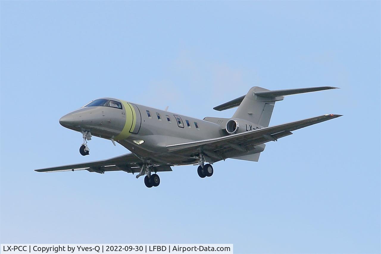 LX-PCC, 2019 Pilatus PC-24 C/N 143, Pilatus PC-24, Short approach rwy 23, Bordeaux Mérignac airport (LFBD-BOD)