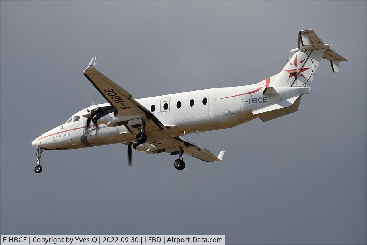 F-HBCE, 1998 Beech 1900D C/N UE-323, Raytheon Aircraft Company 1900D, On final rwy 23, Bordeaux Mérignac airport (LFBD-BOD)