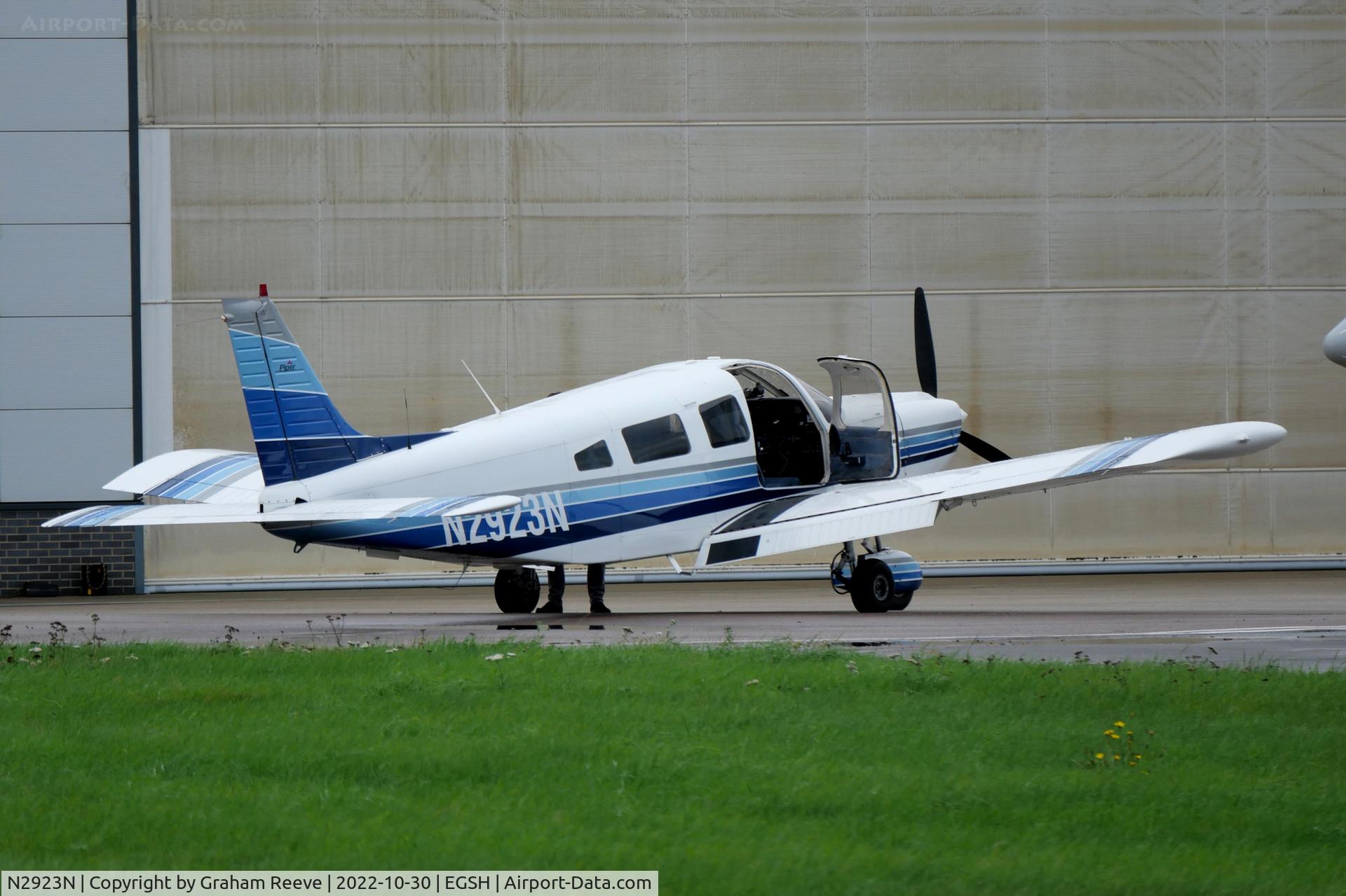N2923N, 1979 Piper PA-32-300 Cherokee Six Cherokee Six C/N 32-7940207, Parked at Norwich.