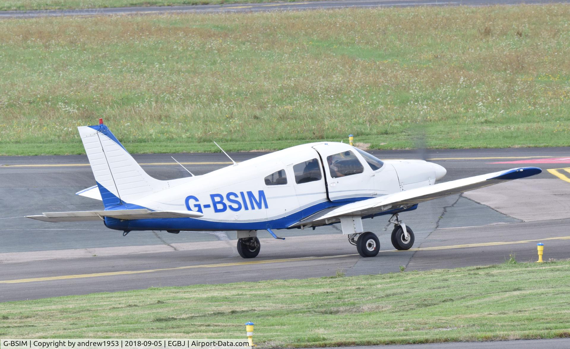 G-BSIM, 1986 Piper PA-28-181 Cherokee Archer II C/N 28-8690017, G-BSIM at Gloucestershire Airport.