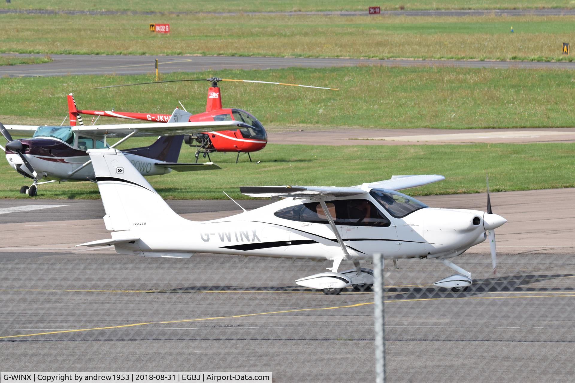 G-WINX, 2017 Tecnam P-2010 C/N 048, G-WINX at Gloucestershire Airport.