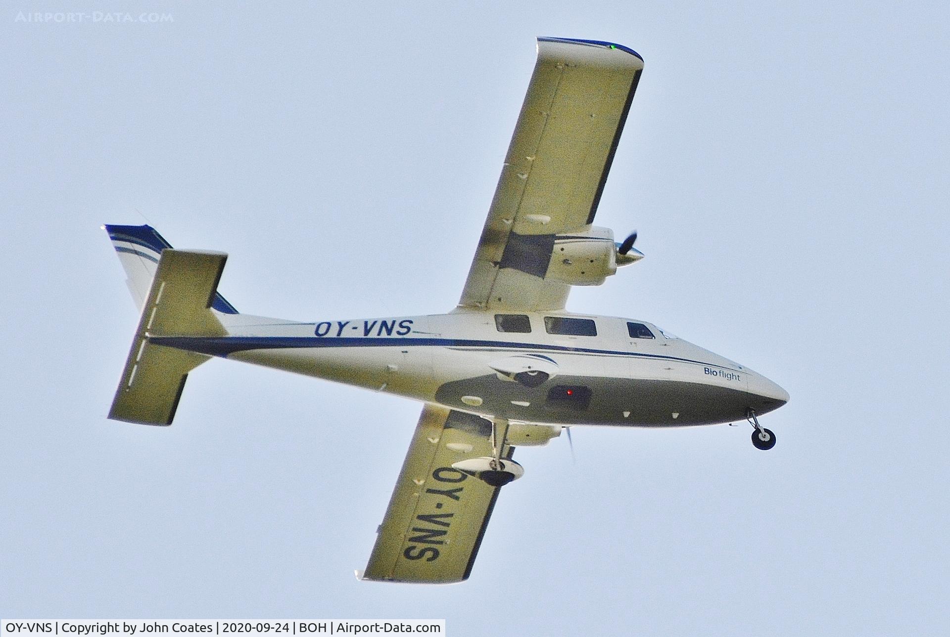 OY-VNS, 2020 Vulcanair P-68C C/N 511/C, Departing off 08