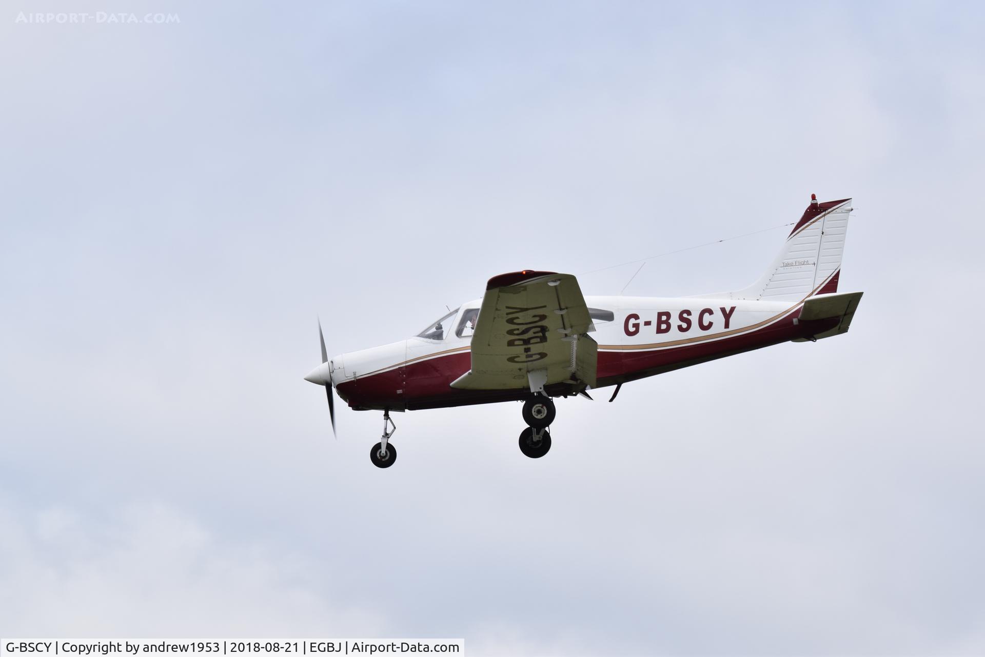 G-BSCY, 1975 Piper PA-28-151 Cherokee Warrior C/N 28-7515046, G-BSCY at Gloucestershire Airport.