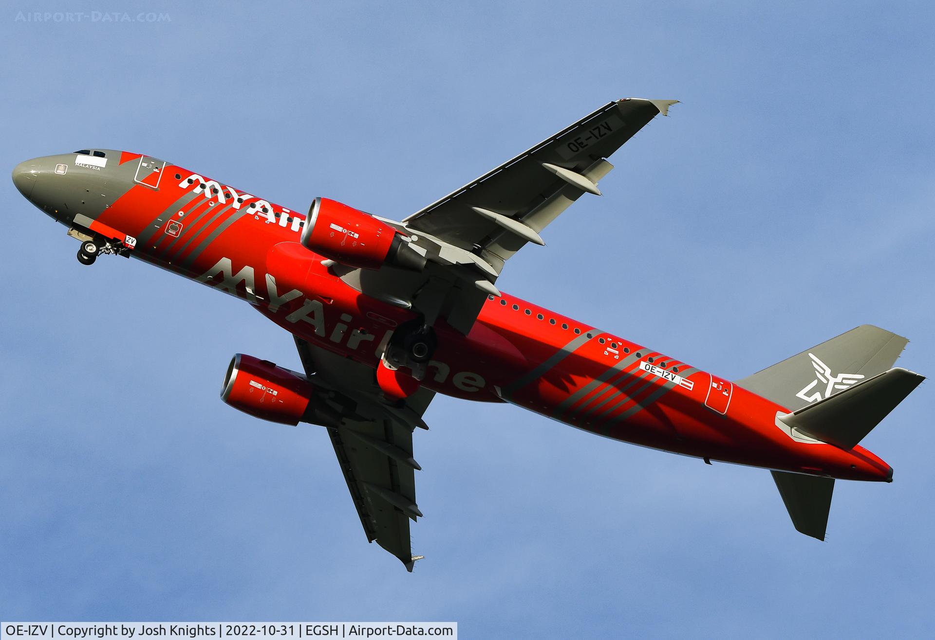 OE-IZV, 2006 Airbus A320-214 C/N 2968, Climbing Out of RWY27.