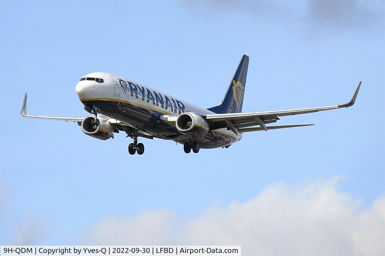 9H-QDM, 2016 Boeing 737-8AS C/N 44762, Boeing 737-8AS, Short approach rwy 23, Bordeaux Mérignac airport (LFBD-BOD)