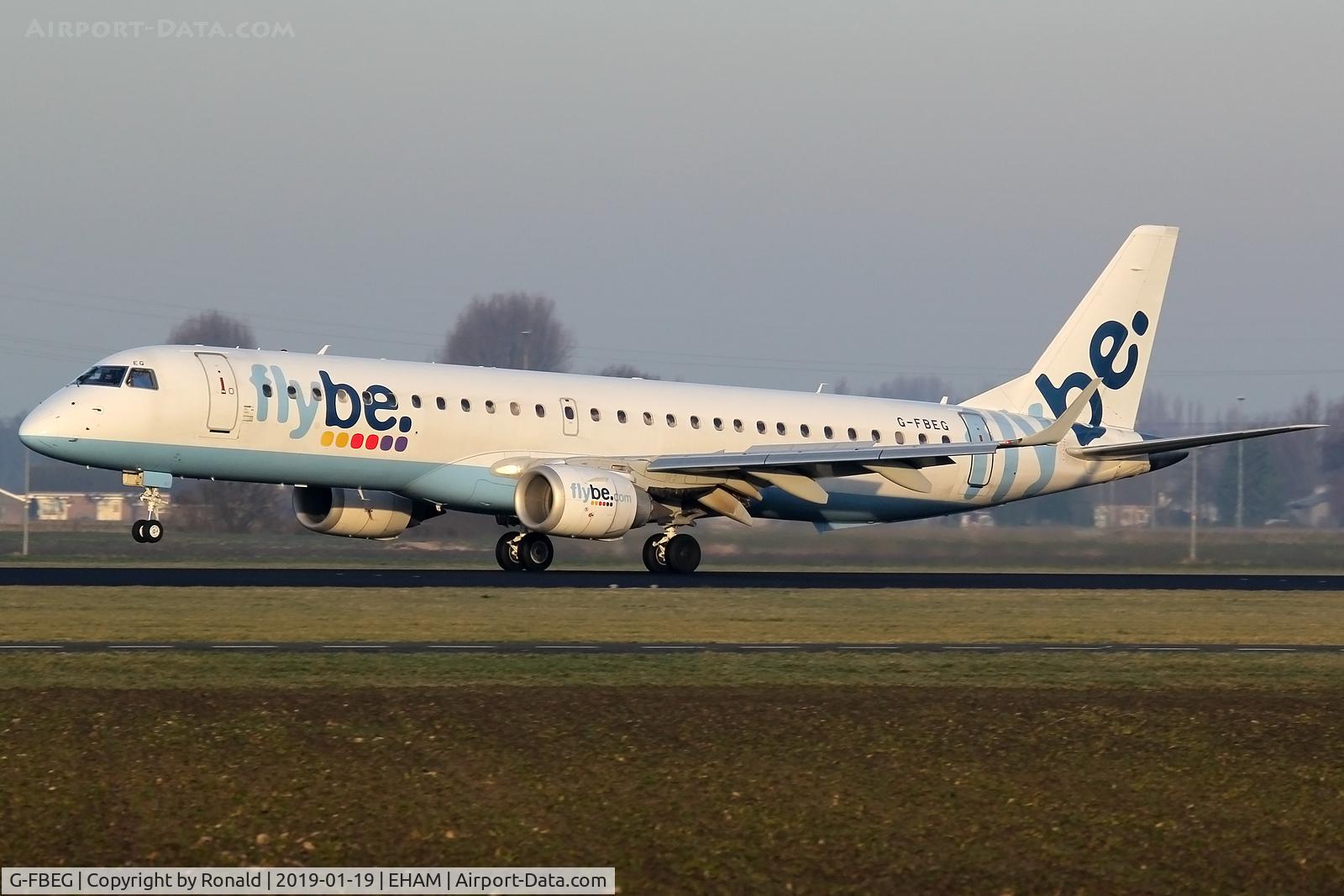 G-FBEG, 2007 Embraer 195LR (ERJ-190-200LR) C/N 19000120, at spl