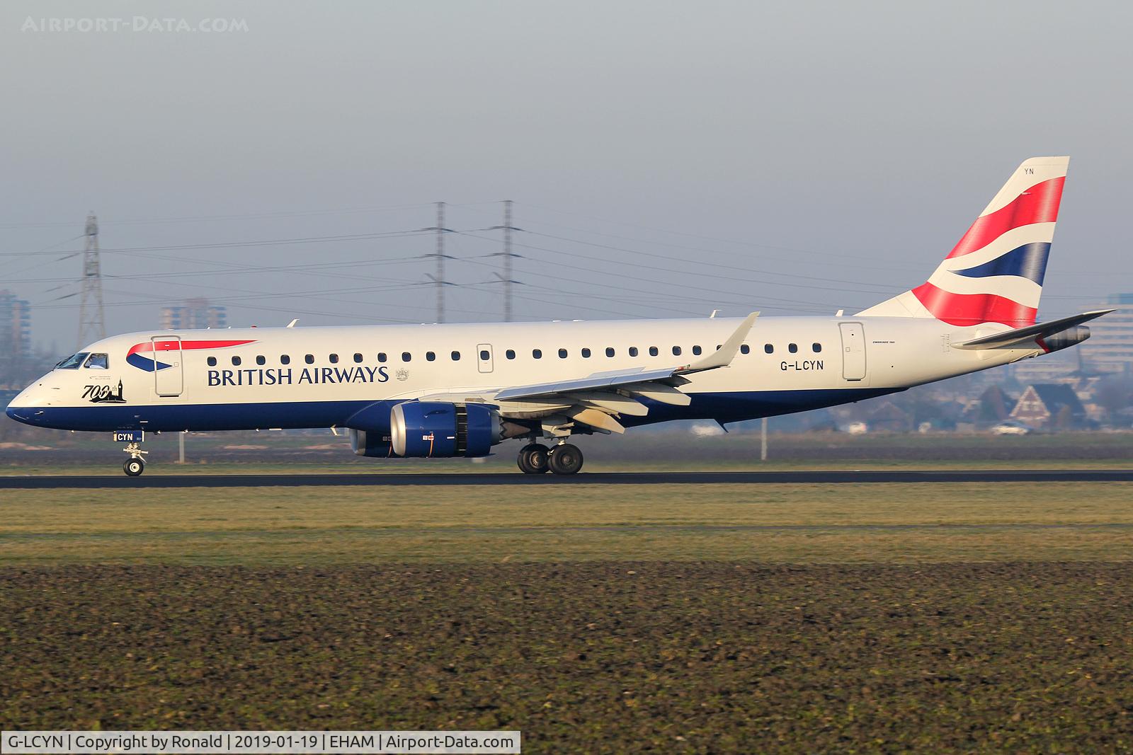 G-LCYN, 2010 Embraer 190SR (ERJ-190-100SR) C/N 19000392, at spl