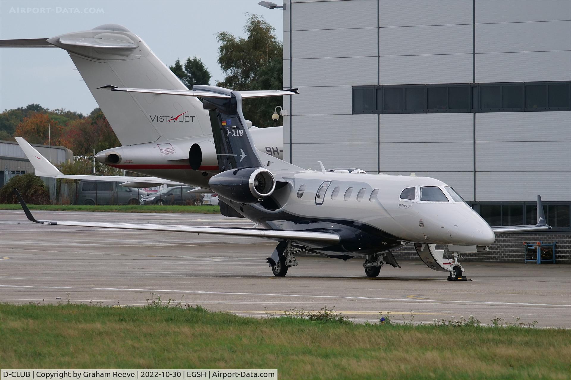D-CLUB, 2021 Embraer EMB-505 Phenom 300E C/N 505-00647, Parked at Norwich.