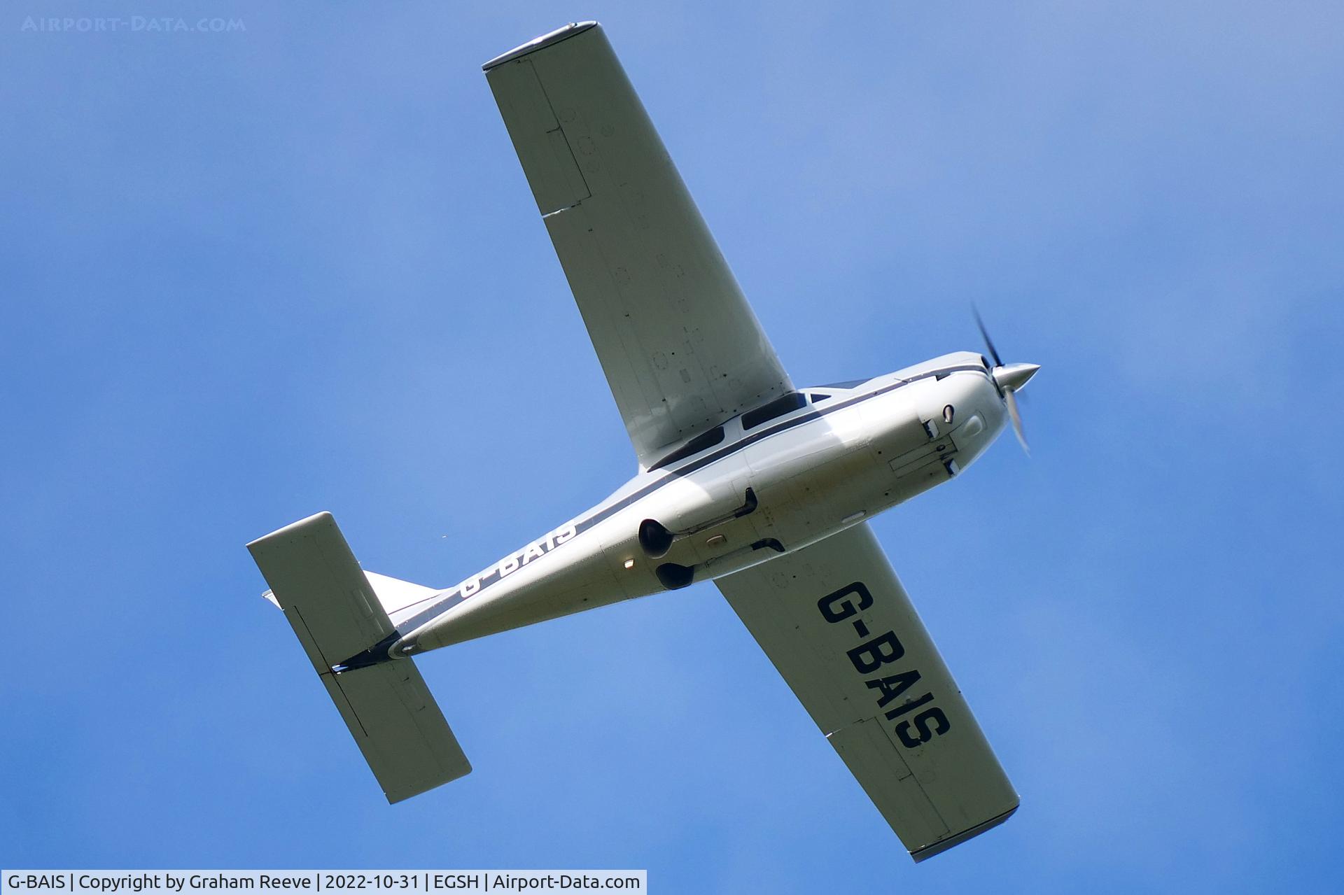 G-BAIS, 1973 Reims F177RG Cardinal RG C/N 0069, Overhead at Norwich.