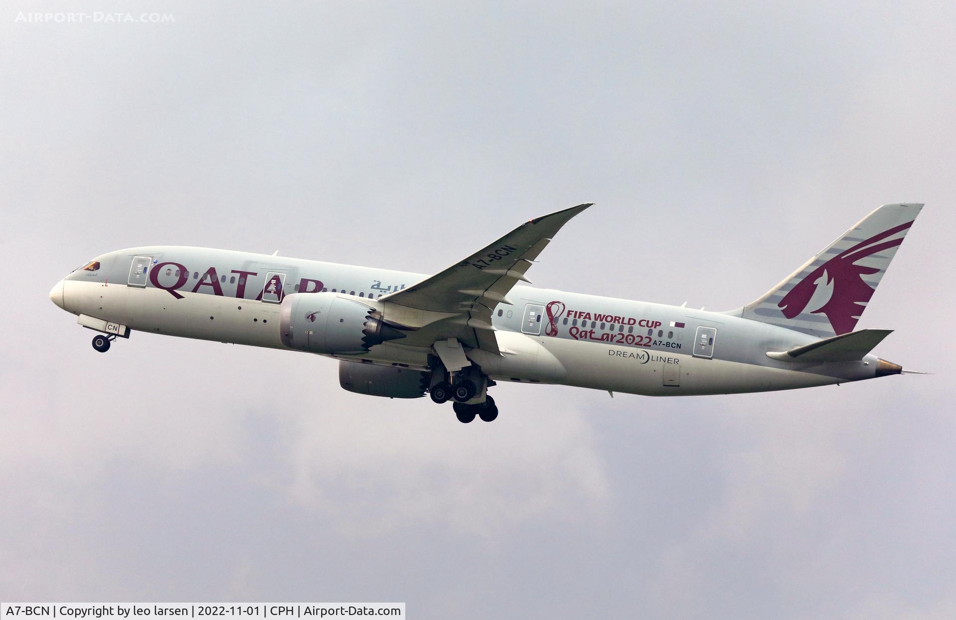 A7-BCN, 2014 Boeing 787-8 Dreamliner C/N 38332, Copenhagen 1.11.2022