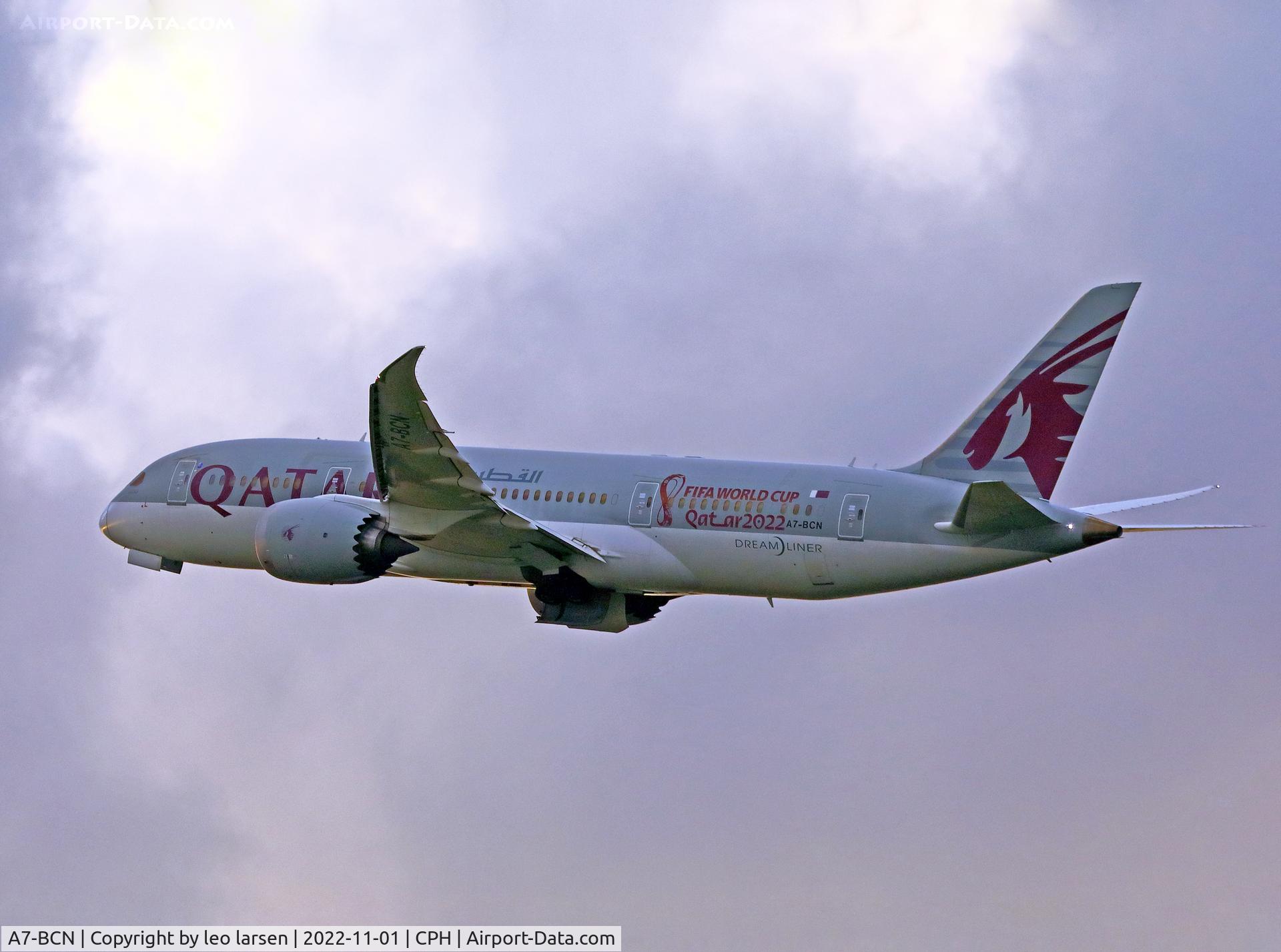 A7-BCN, 2014 Boeing 787-8 Dreamliner C/N 38332, Copenhagen 1.11.2022
