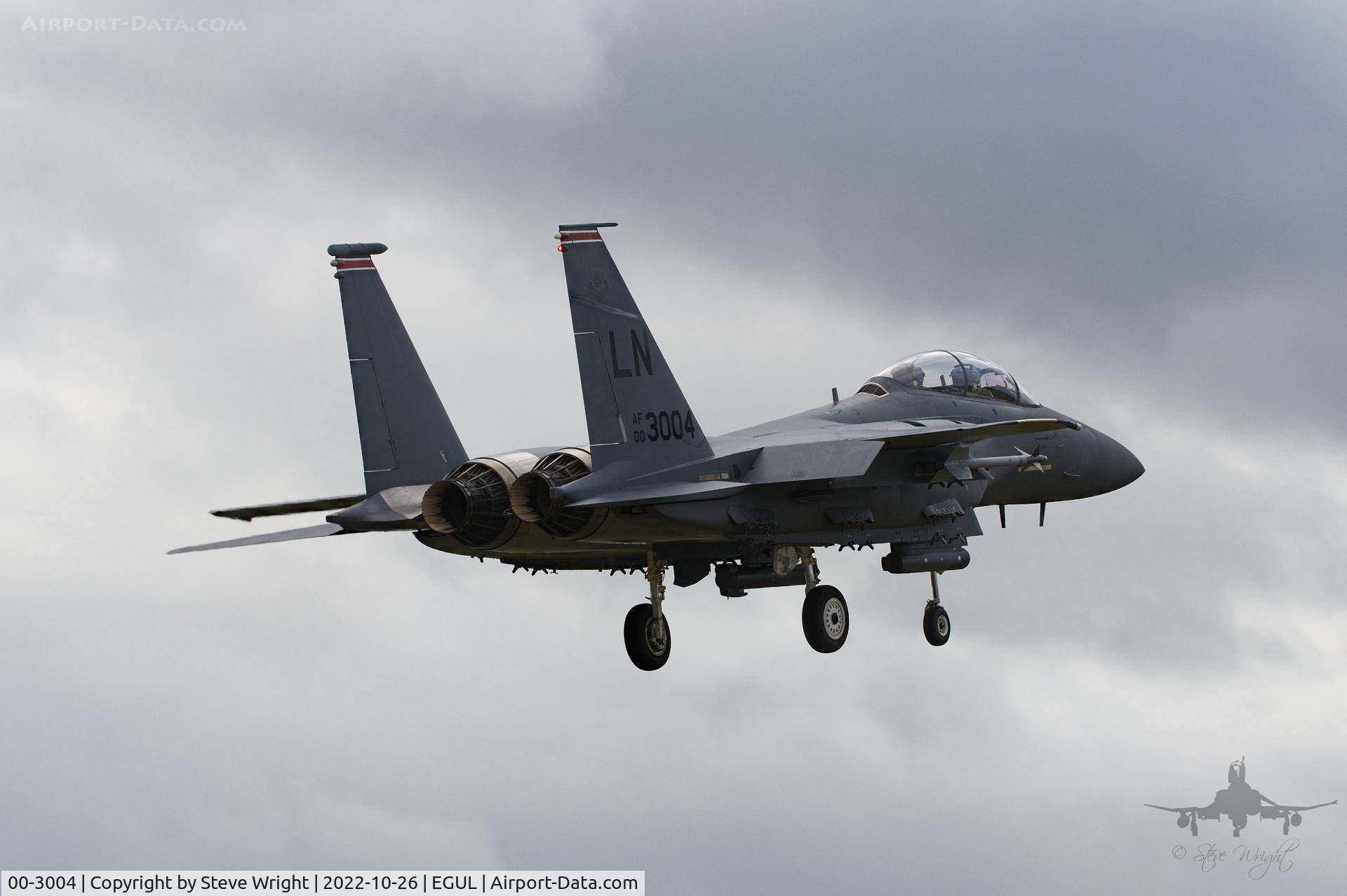 00-3004, 2000 McDonnell Douglas F-15E Strike Eagle C/N 1370/E231, RAF Lakenheath UK