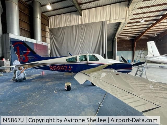 N5867J, 1965 Beech 95-B55 (T42A) Baron C/N TC-922, New Paint