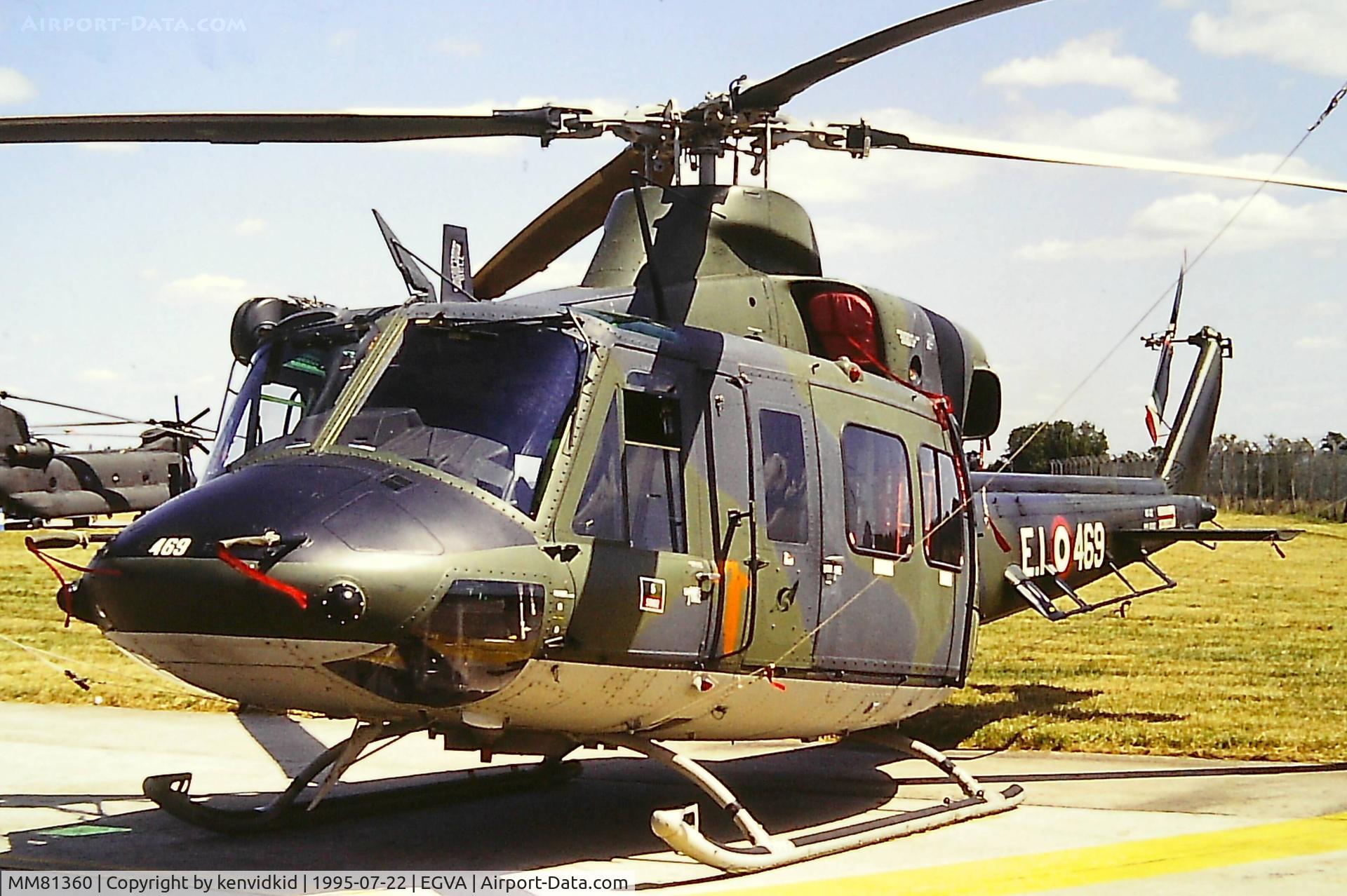 MM81360, 1995 Agusta-Bell AB-412 Griffon C/N 25584, At the 1995 Fairford International Air Tattoo, scanned from slide.