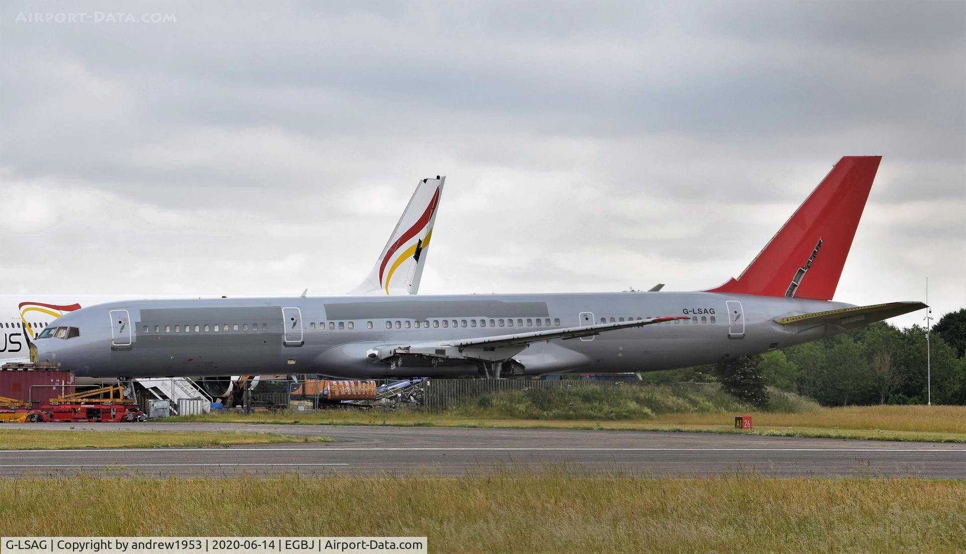 G-LSAG, 1987 Boeing 757-21B C/N 24014, G-LSAG at Cotswold Airport.