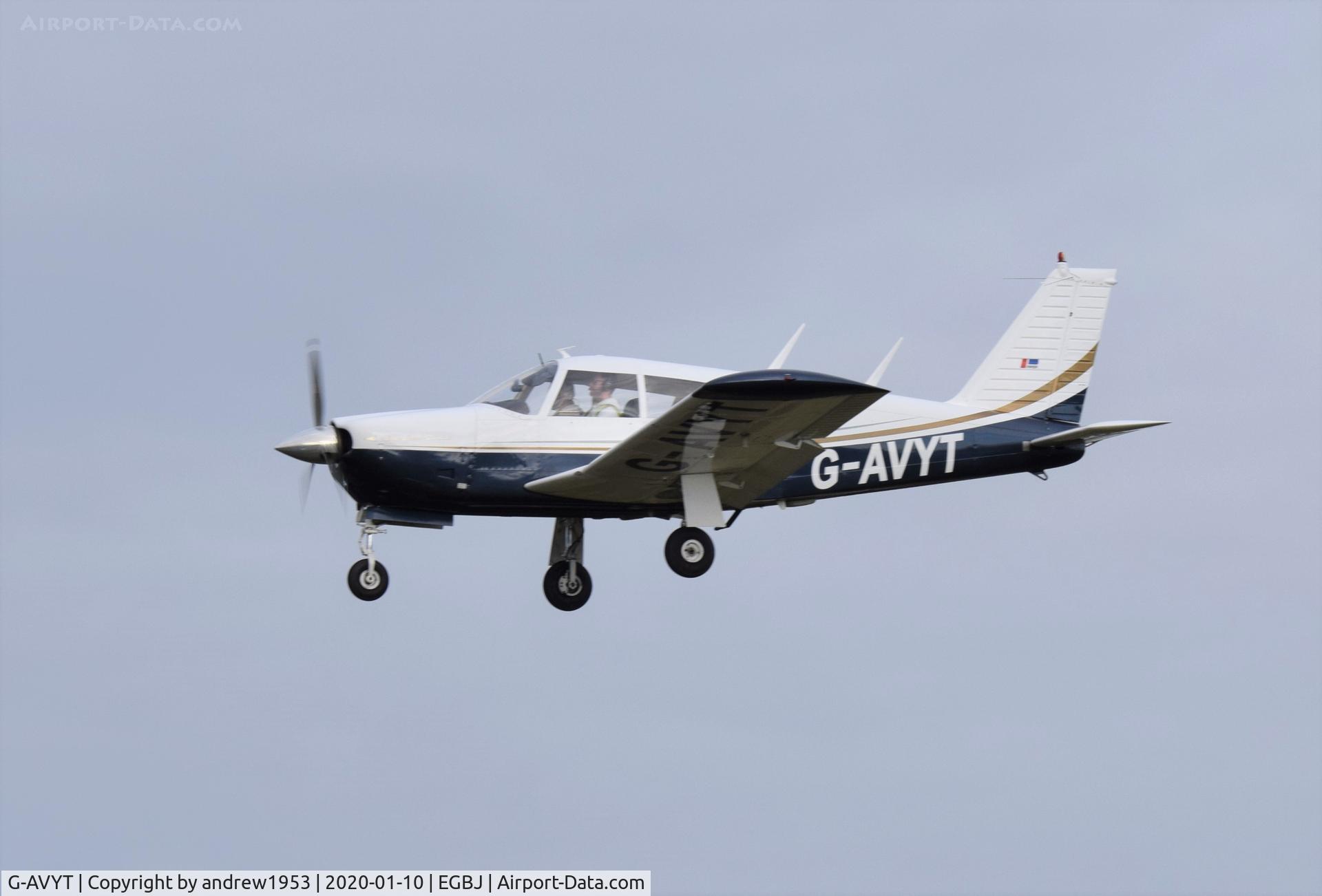 G-AVYT, 1968 Piper PA-28R-180 Cherokee Arrow C/N 28R-30472, G-AVYT at Gloucestershire Airport.