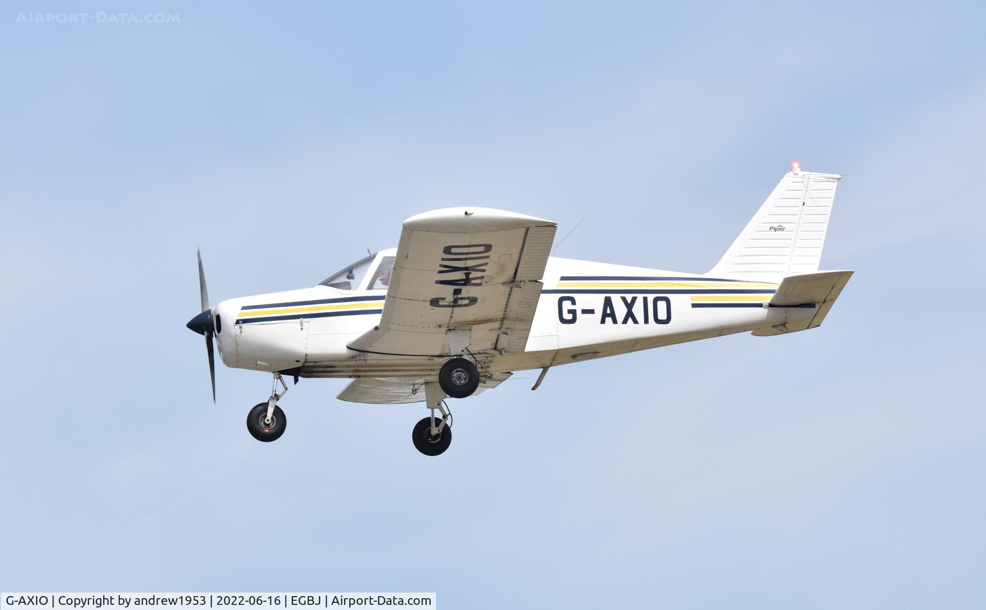 G-AXIO, 1969 Piper PA-28-140 Cherokee C/N 28-25764, G-AXIO at Gloucestershire Airport.