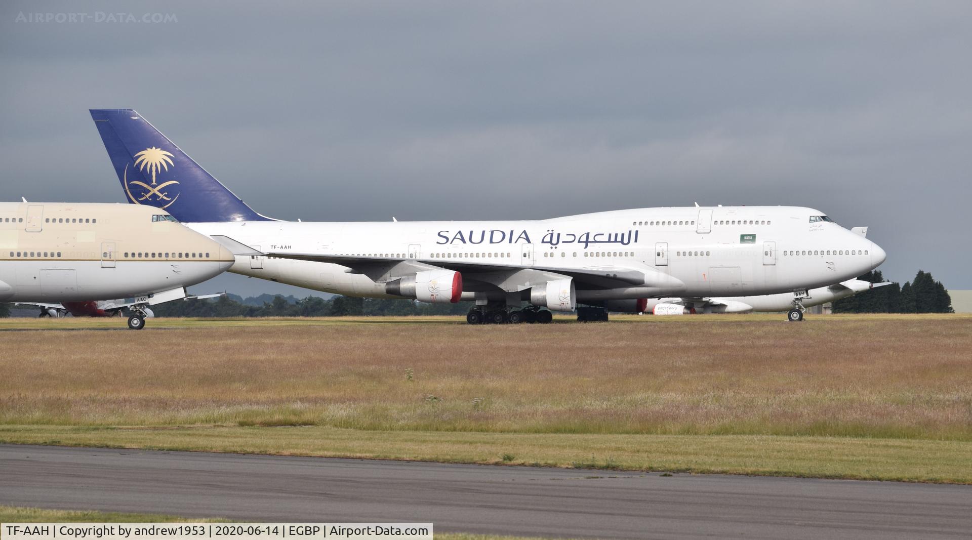 TF-AAH, 2002 Boeing 747-4H6 C/N 29901, TF-AAH at Cotswold Airport.