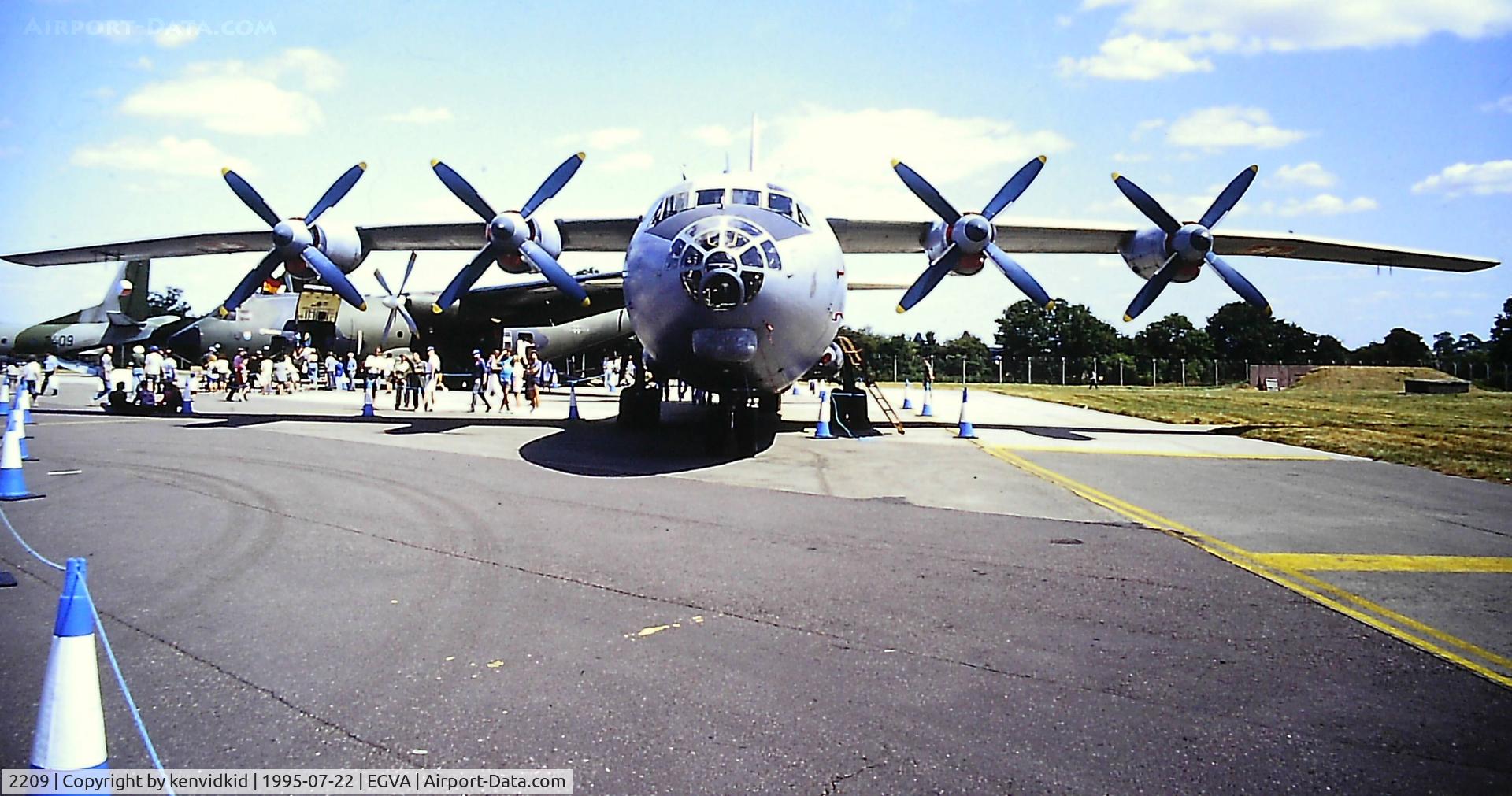 2209, 1964 Antonov An-12BP C/N 4342209, At the 1995 Fairford International Air Tattoo, scanned from slide.