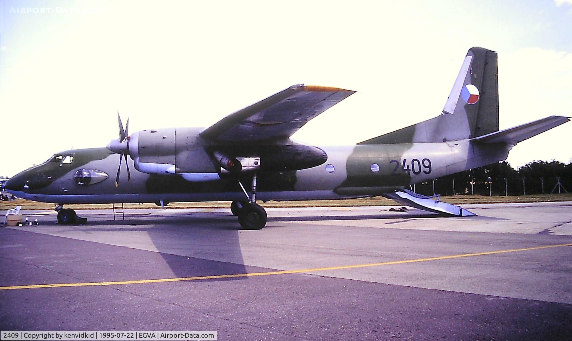 2409, Antonov An-26 C/N 27312409, At the 1995 Fairford International Air Tattoo, scanned from slide.