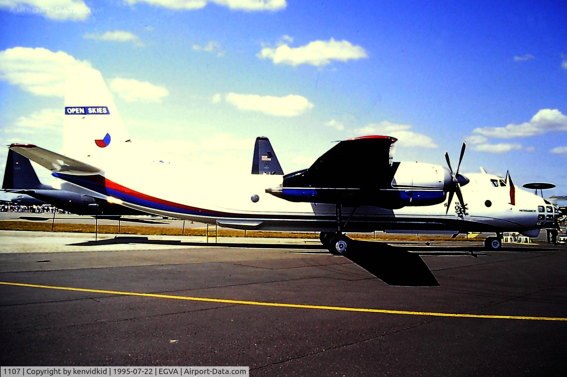 1107, Antonov An-30 C/N 1107, At the 1995 Fairford International Air Tattoo, scanned from slide.