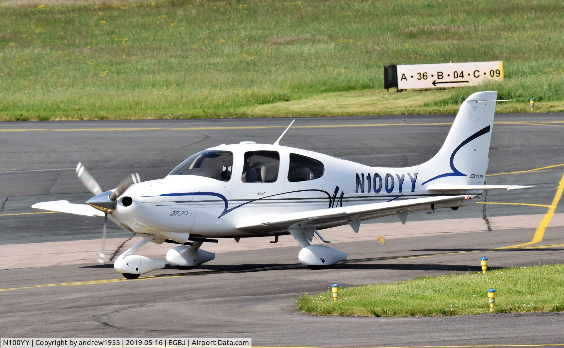 N100YY, 2002 Cirrus SR20 C/N 1183, N100YY at Gloucestershire Airport.