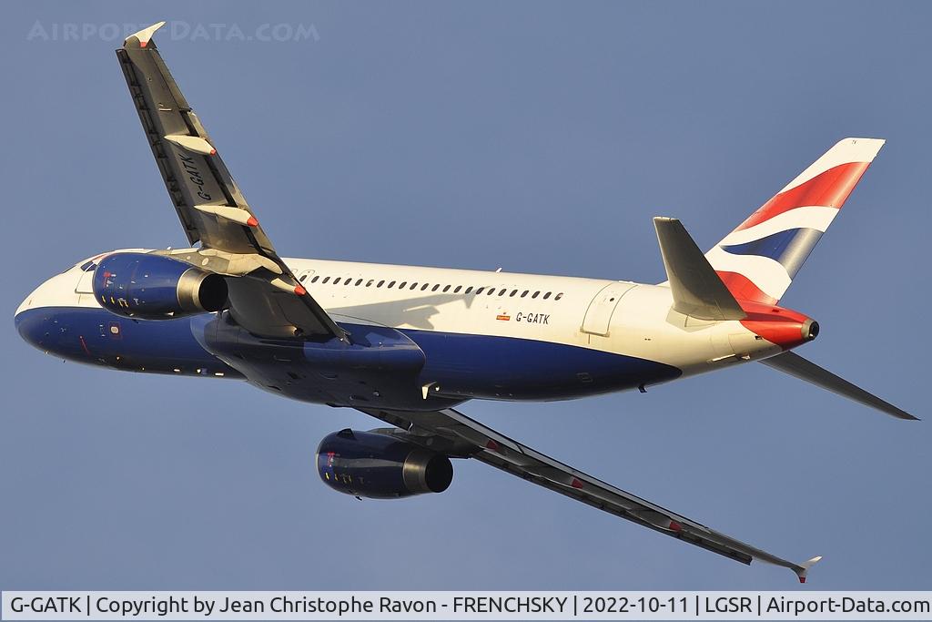 G-GATK, 2002 Airbus A320-233 C/N 1902, BRITISH AIRWAYS BA2821/BAW281T take off to Londres LGW