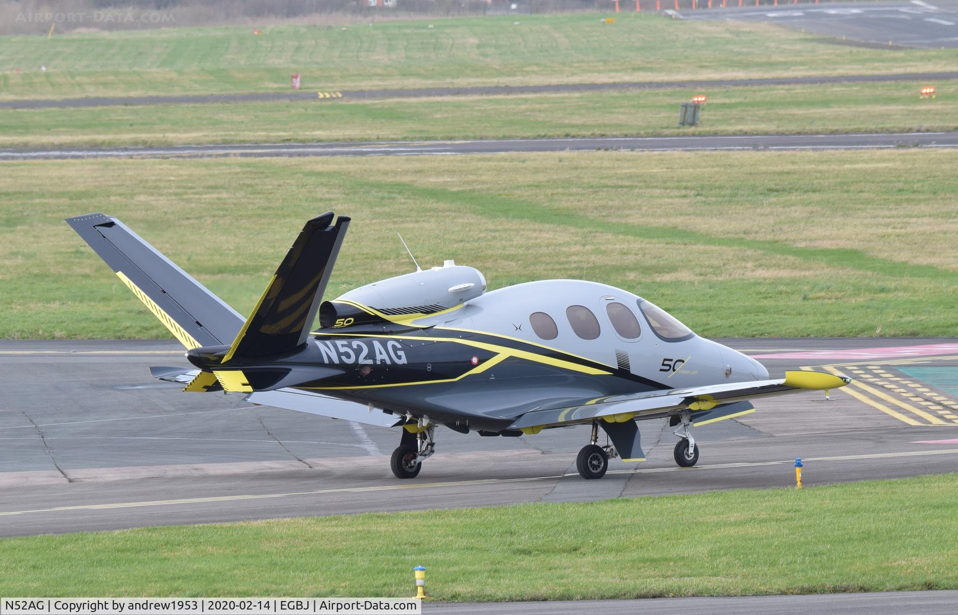 N52AG, 2019 Cirrus SF-50 Vision C/N 0107, N52AG at Gloucestershire Airport.