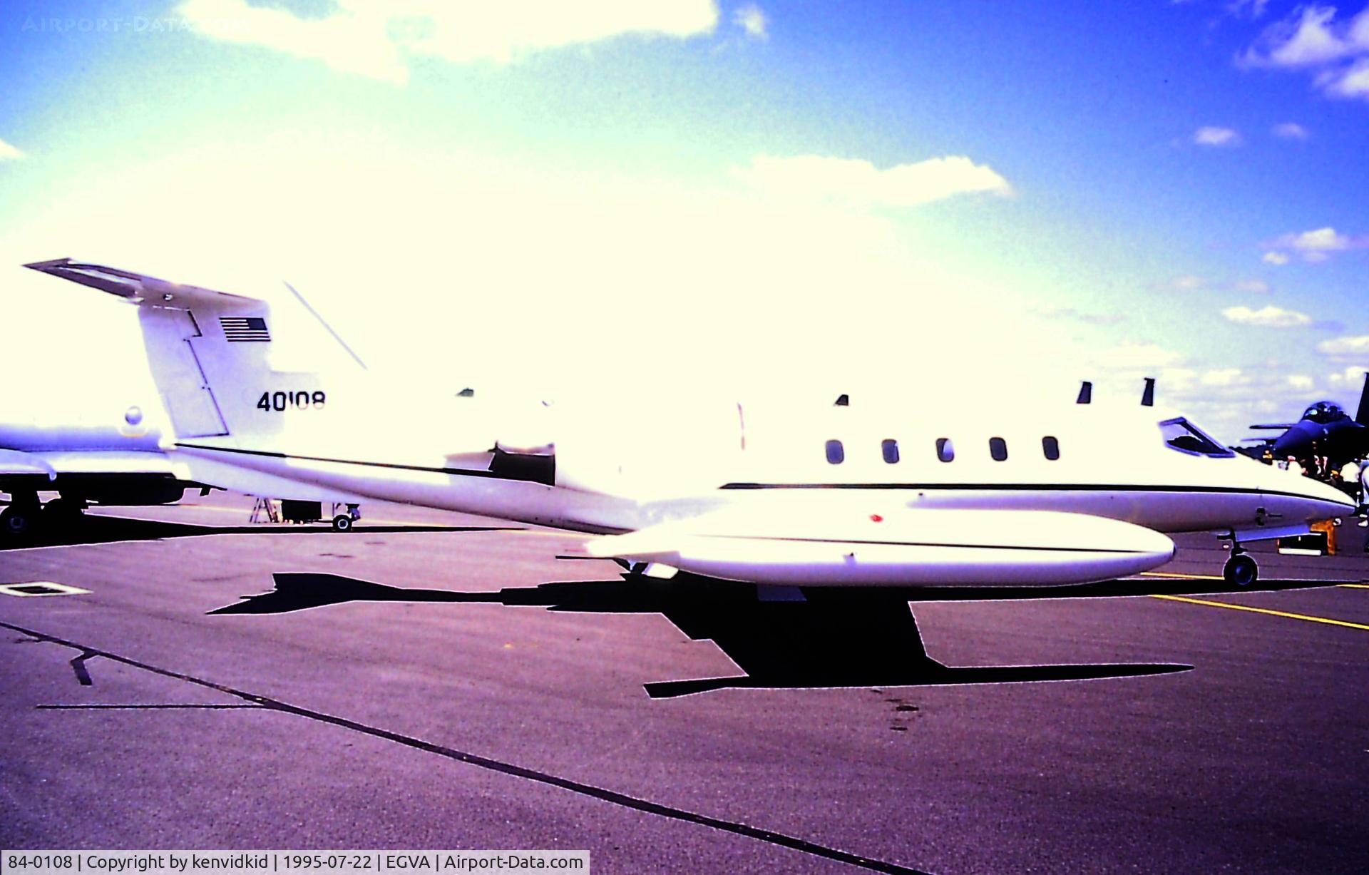 84-0108, 1984 Gates Learjet C-21A C/N 35A-554, At the 1995 Fairford International Air Tattoo, scanned from slide.