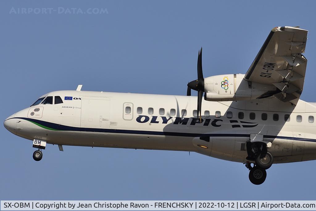 SX-OBM, 2012 ATR 72-600 (72-212A) C/N 1058, Olympic Air landing from Athénes