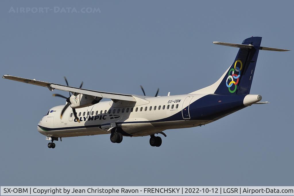 SX-OBM, 2012 ATR 72-600 (72-212A) C/N 1058, Olympic Air landing from Athénes