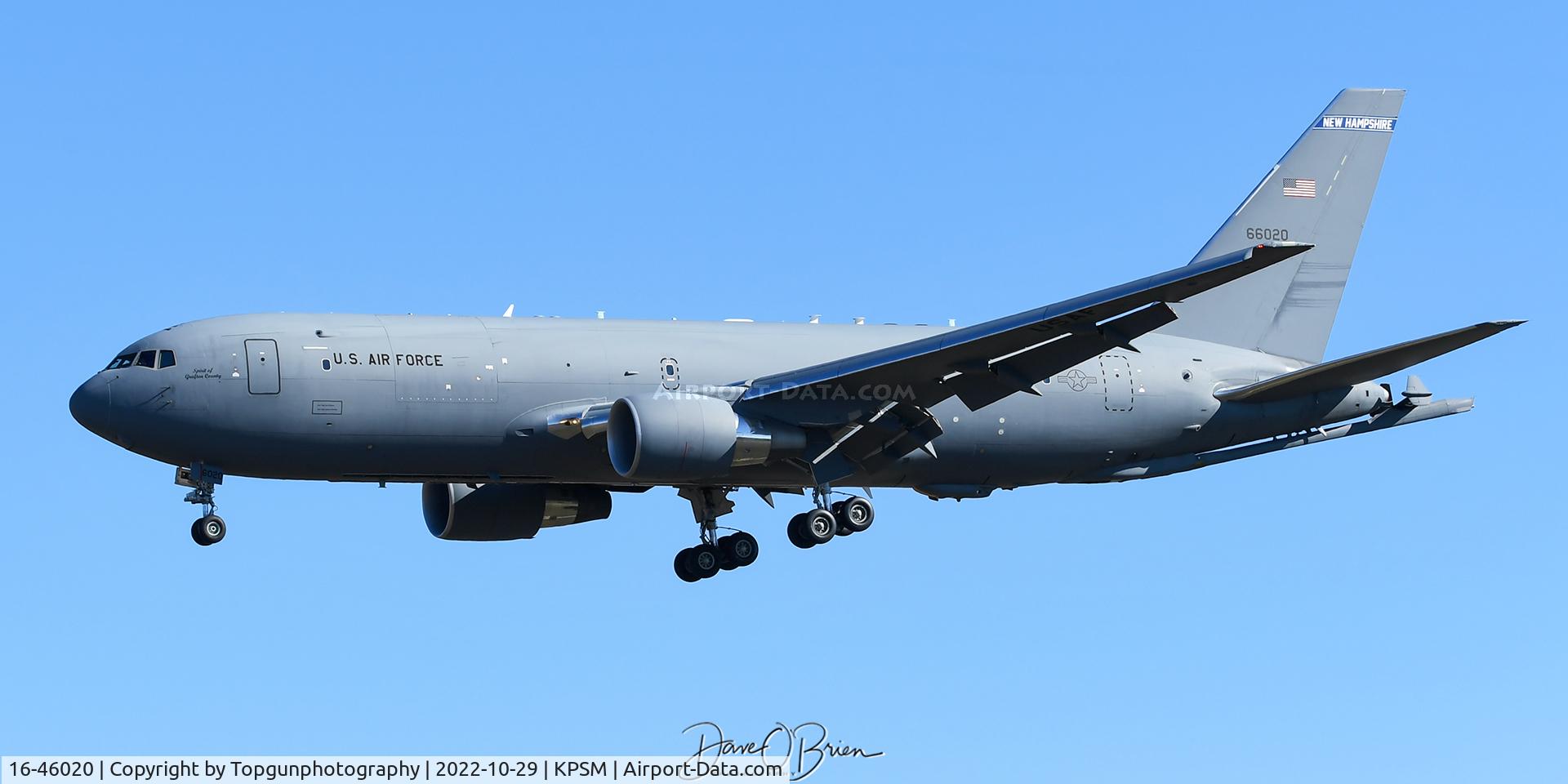 16-46020, 2016 Boeing KC-46A Pegasus (767-2LKC) C/N 34137, WIDE30 returning from CAP duty