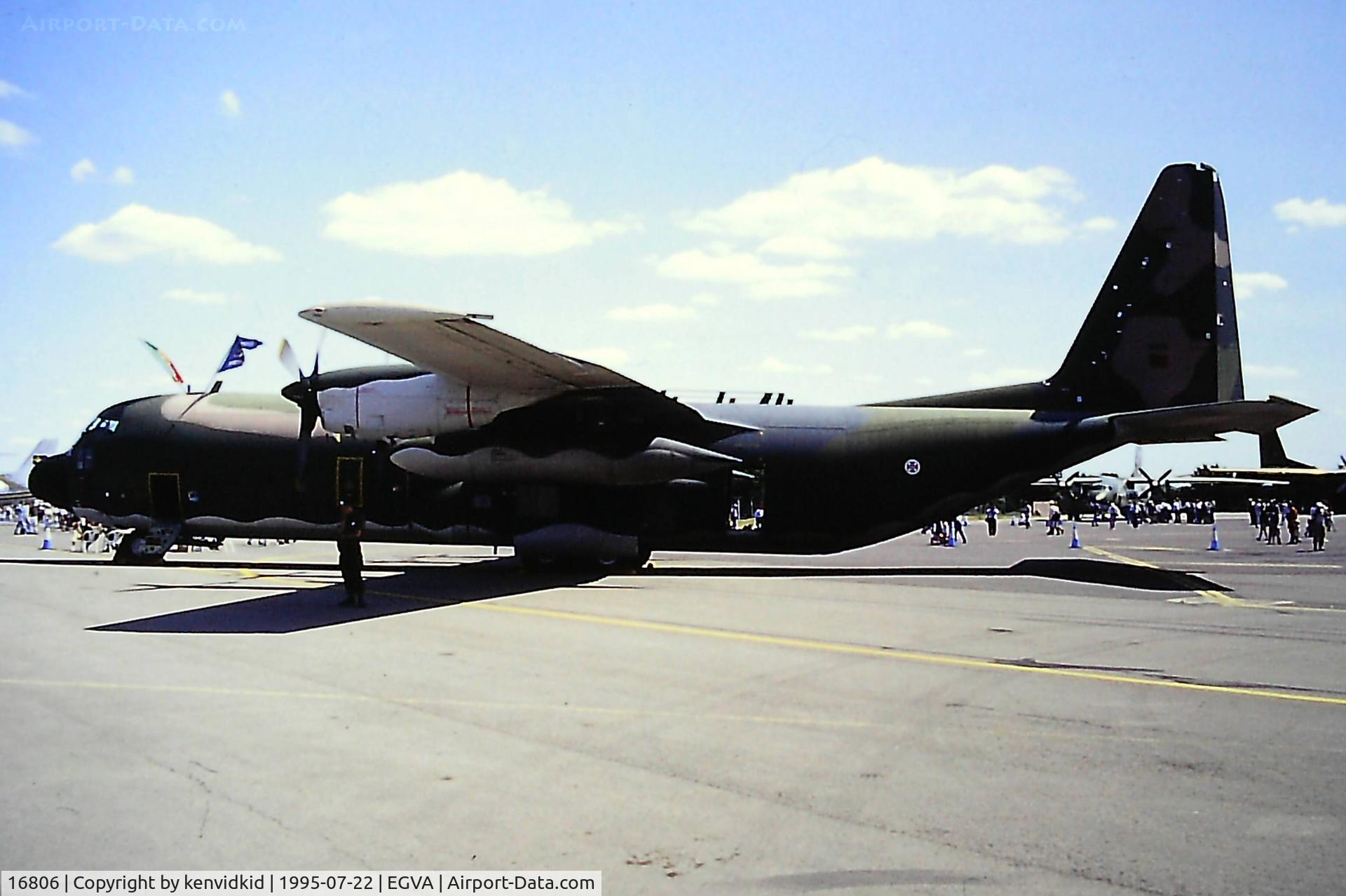 16806, Lockheed C-130H Hercules C/N 382-5264, At the 1995 Fairford International Air Tattoo, scanned from slide.