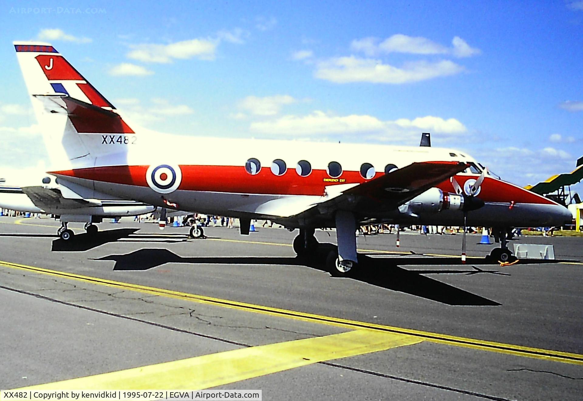 XX482, 1974 Scottish Aviation HP-137 Jetstream T.1 C/N 263, At the 1995 Fairford International Air Tattoo, scanned from slide.