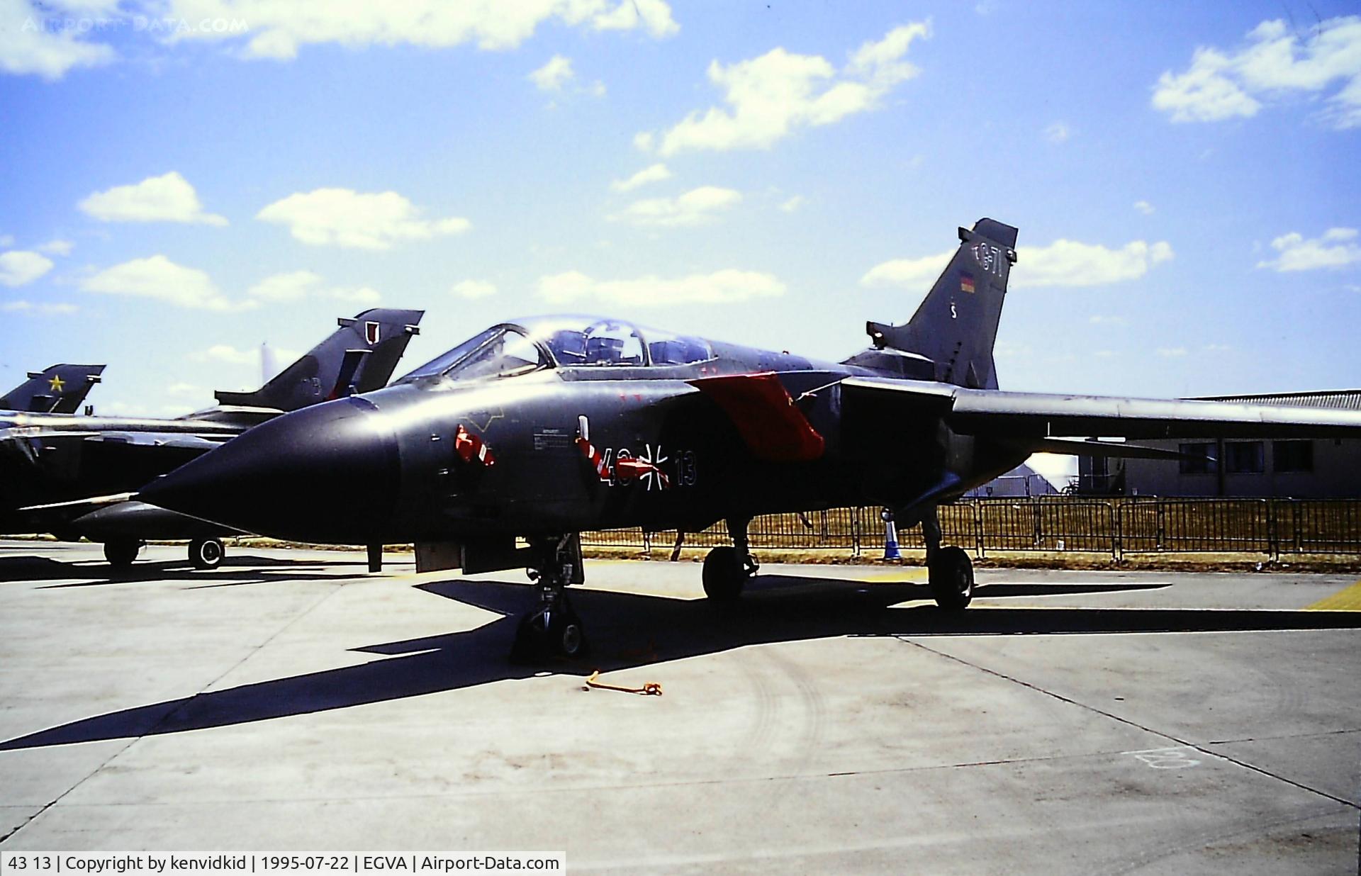 43 13, Panavia Tornado IDS C/N 029/GS002/4013, At the 1995 Fairford International Air Tattoo, scanned from slide.