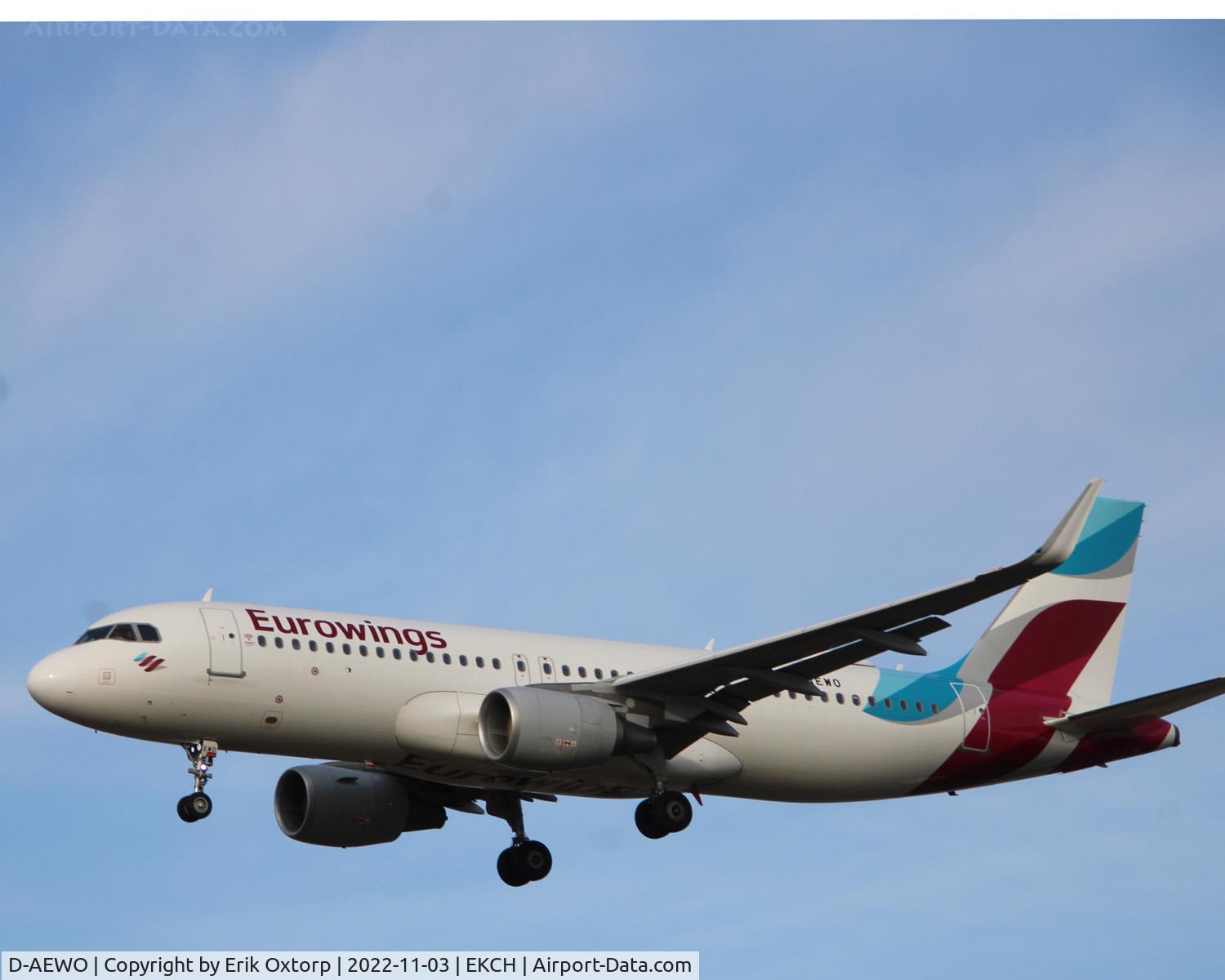 D-AEWO, 2016 Airbus A320-214 C/N 7394, D-AEWO landing rw 22L