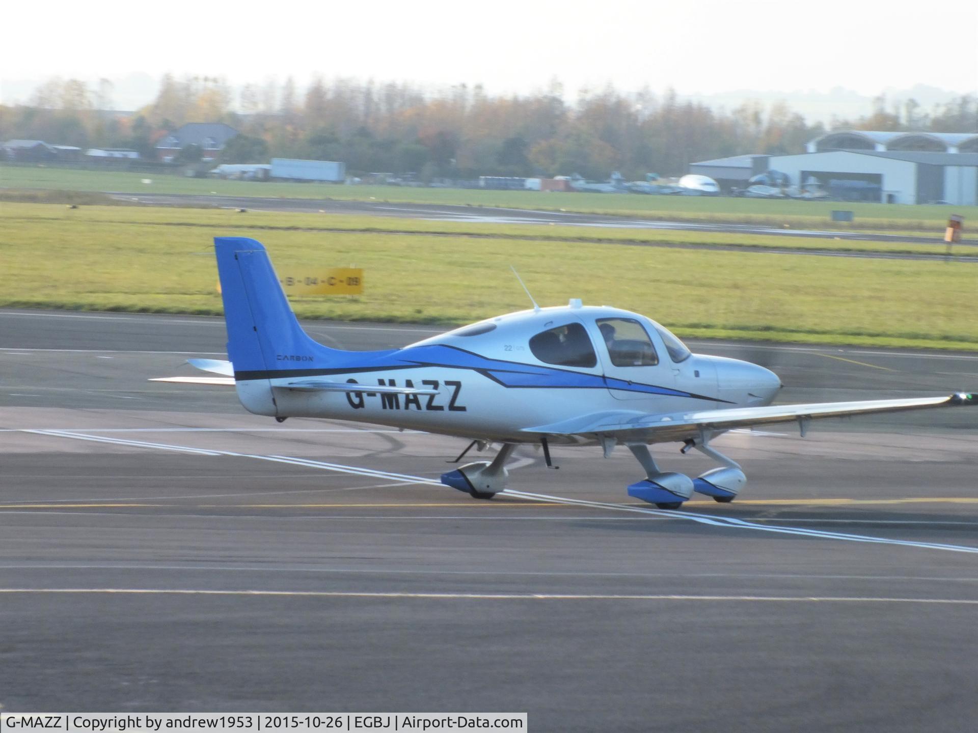 G-MAZZ, 2014 Cirrus SR22 C/N 4135, G-MAZZ at Gloucestershire Airport.