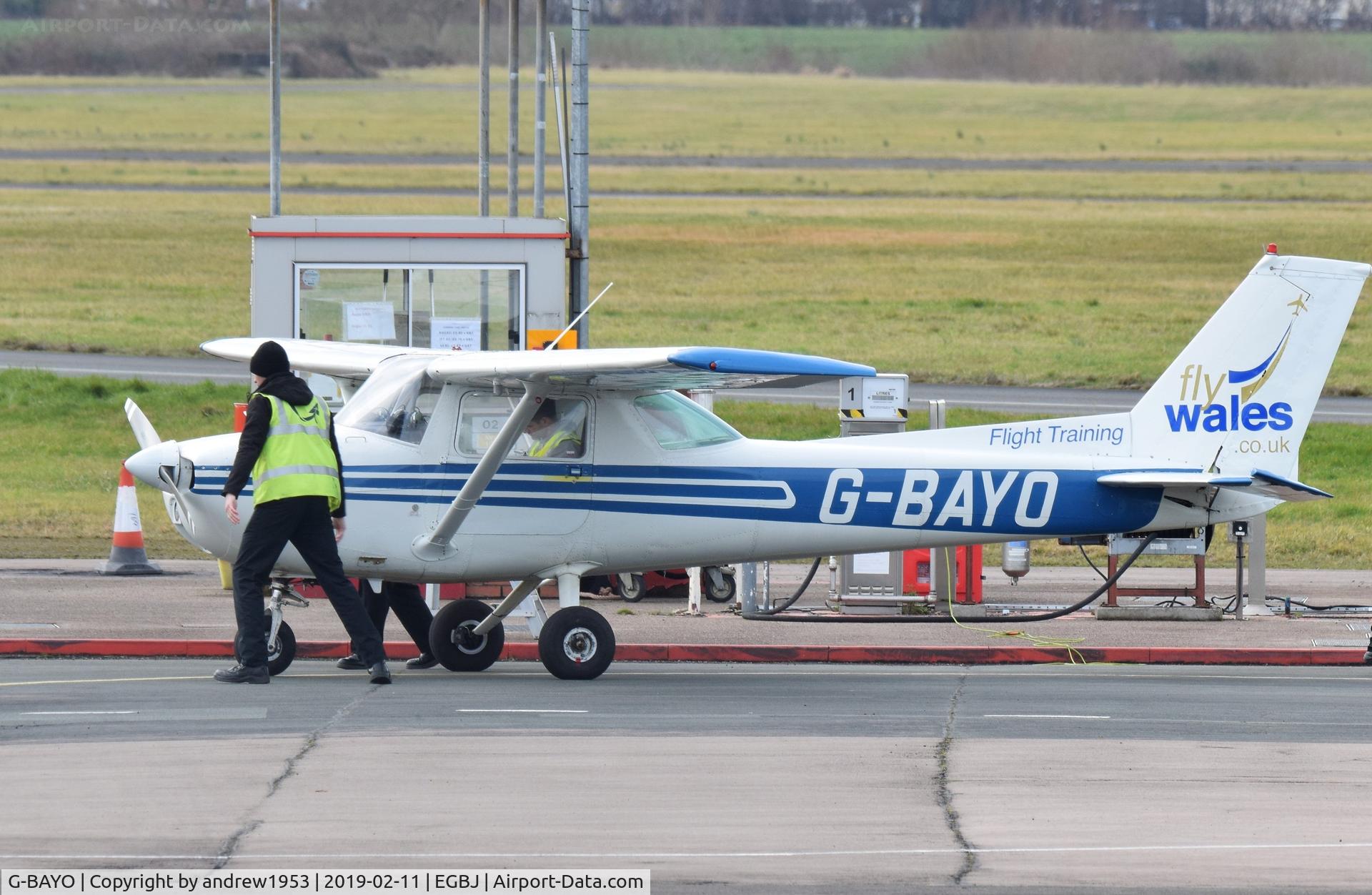 G-BAYO, 1973 Cessna 150L C/N 150-74435, G-BAYO at Gloucestershire Airport.
