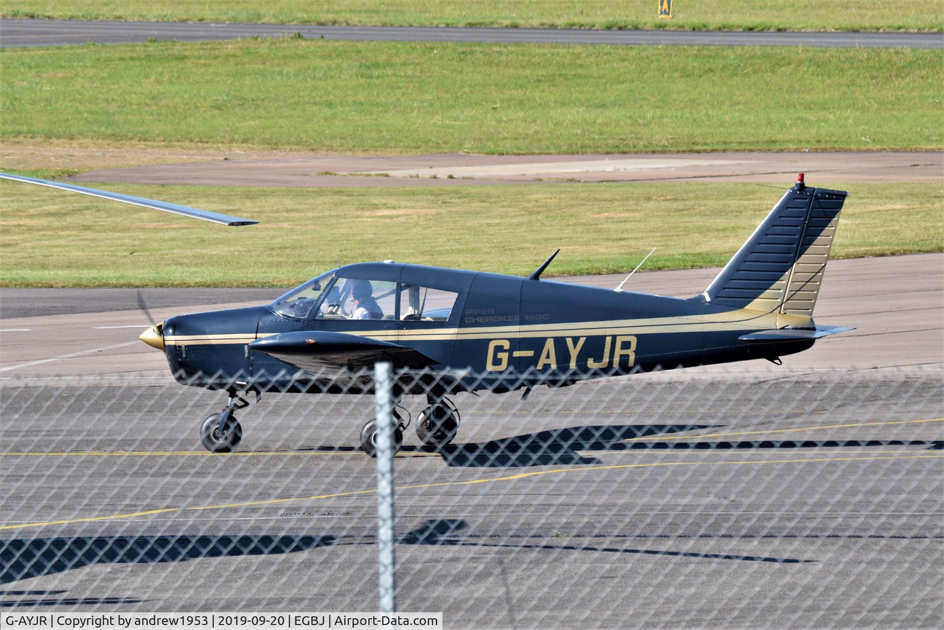 G-AYJR, 1970 Piper PA-28-140 Cherokee C/N 28-26694, G-AYJR at Gloucestershire Airport.