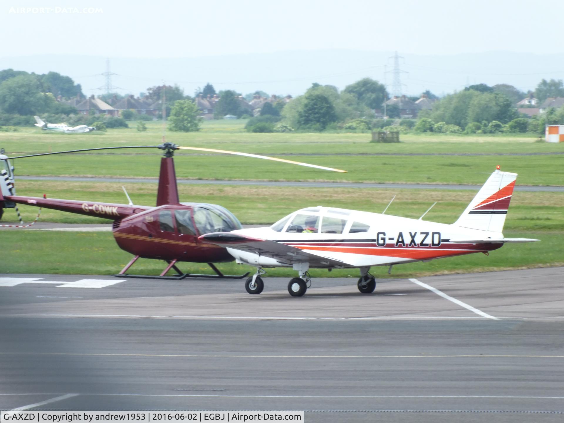G-AXZD, 1970 Piper PA-28-180 Cherokee C/N 28-5609, G-AXZD at Gloucestershire Airport.