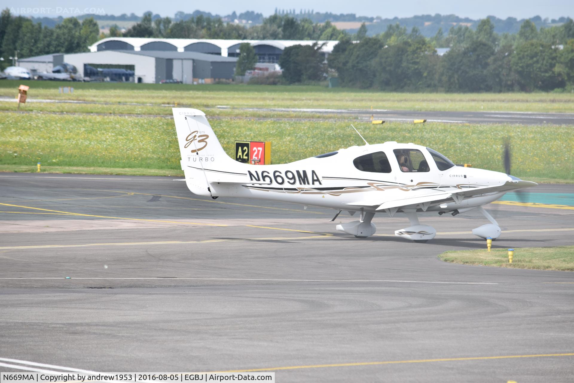 N669MA, Cirrus SR22 C/N 2620, N669MA at Gloucestershire Airport.