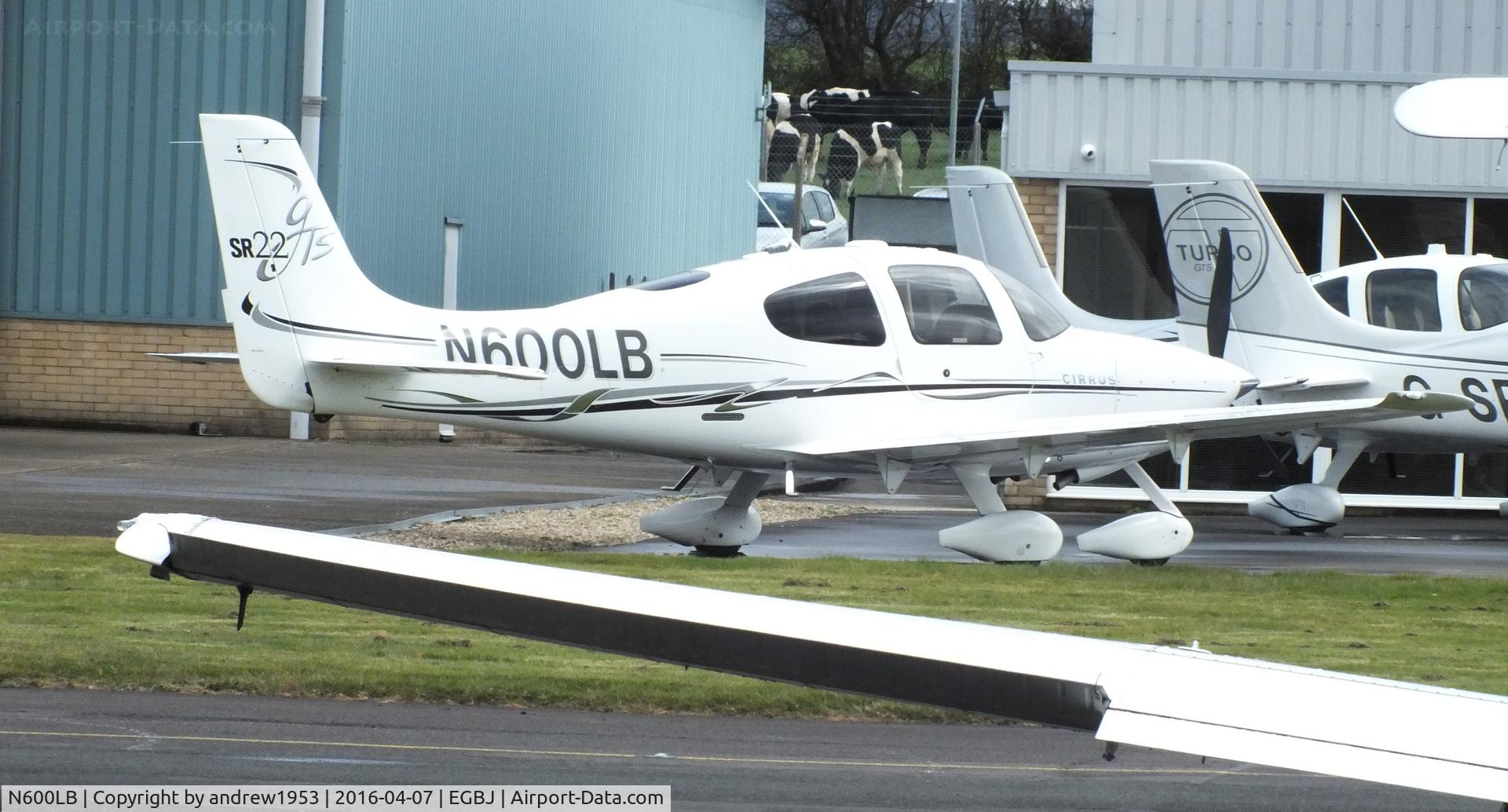 N600LB, 2005 Cirrus SR22 GTS C/N 1693, N600LB at Gloucestershire Airport.